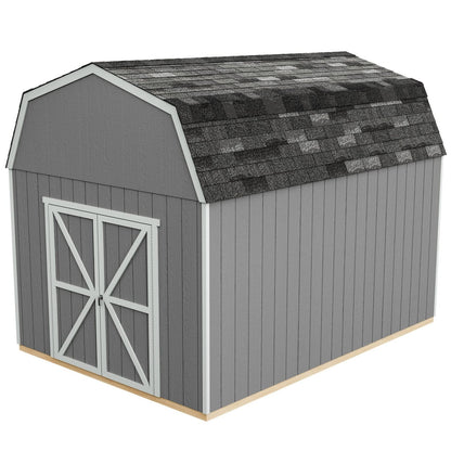 Handy Home Products Braymore 10×16 Do-It-Yourself Wooden Storage Shed Without Floor